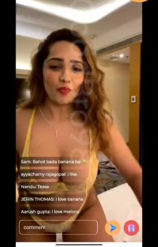 Aditi mistry Latest Live yellow bra nude porn video