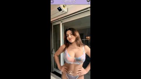 Simran Kaur latest Nude Live nipples Visible Part 1